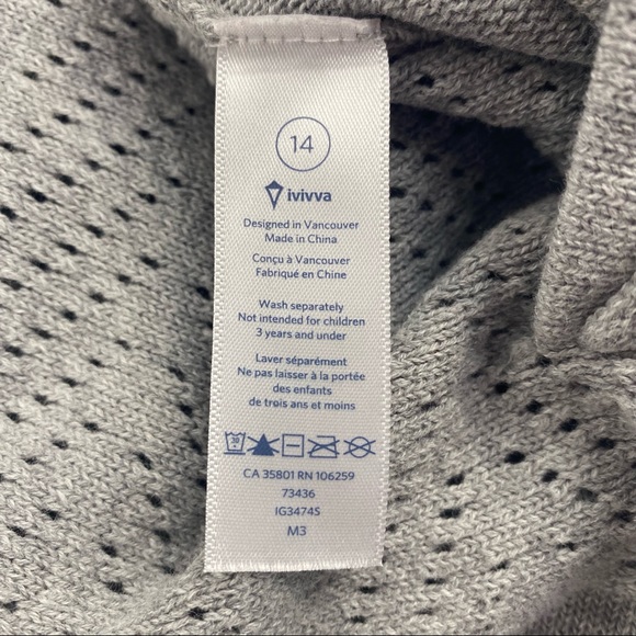 Ivivva Girl's Rise and Go Wrap Cardigan Sweater Size 14 - Picture 9 of 10